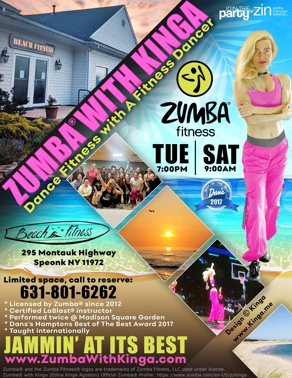 Hamptons Zumba with Kinga at Beach Fitness